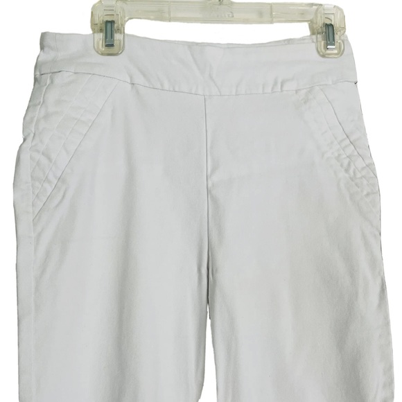 Camber & Grace White Fitted Stretchy Ankle Cut Pants Office Business Size Small - Picture 2 of 13